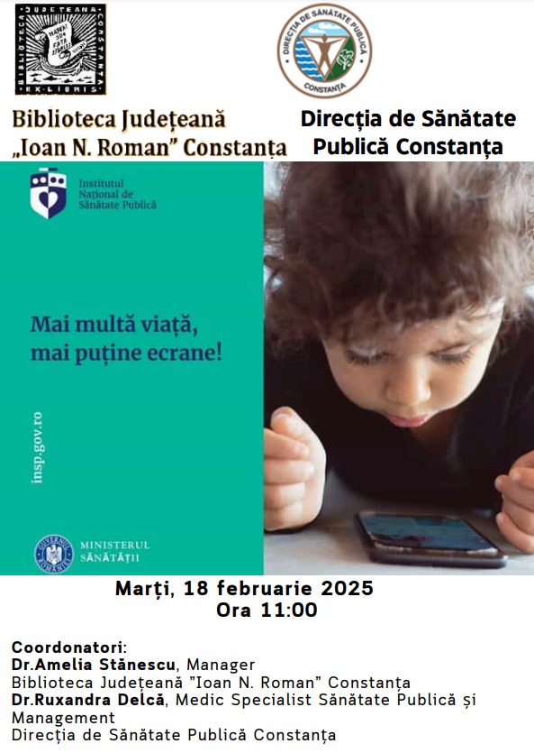 Ce impact are tehnologia asupra sănătății noastre? Dezbatere despre sănătatea mintală la Biblioteca Județeană Constanța