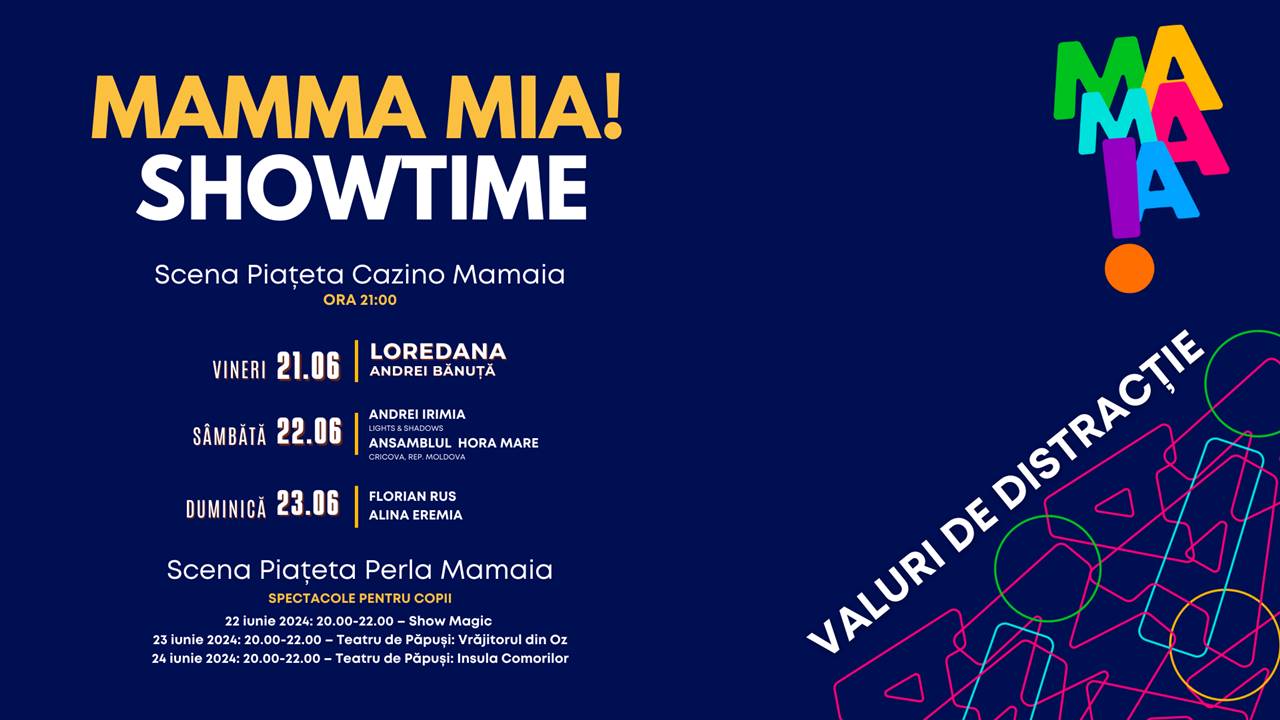 Minivacanța de Rusalii la Mamaia: Valuri de Distracție și Concerte Senzaționale sub conceptul MAMMA MIA ! SHOWTIME