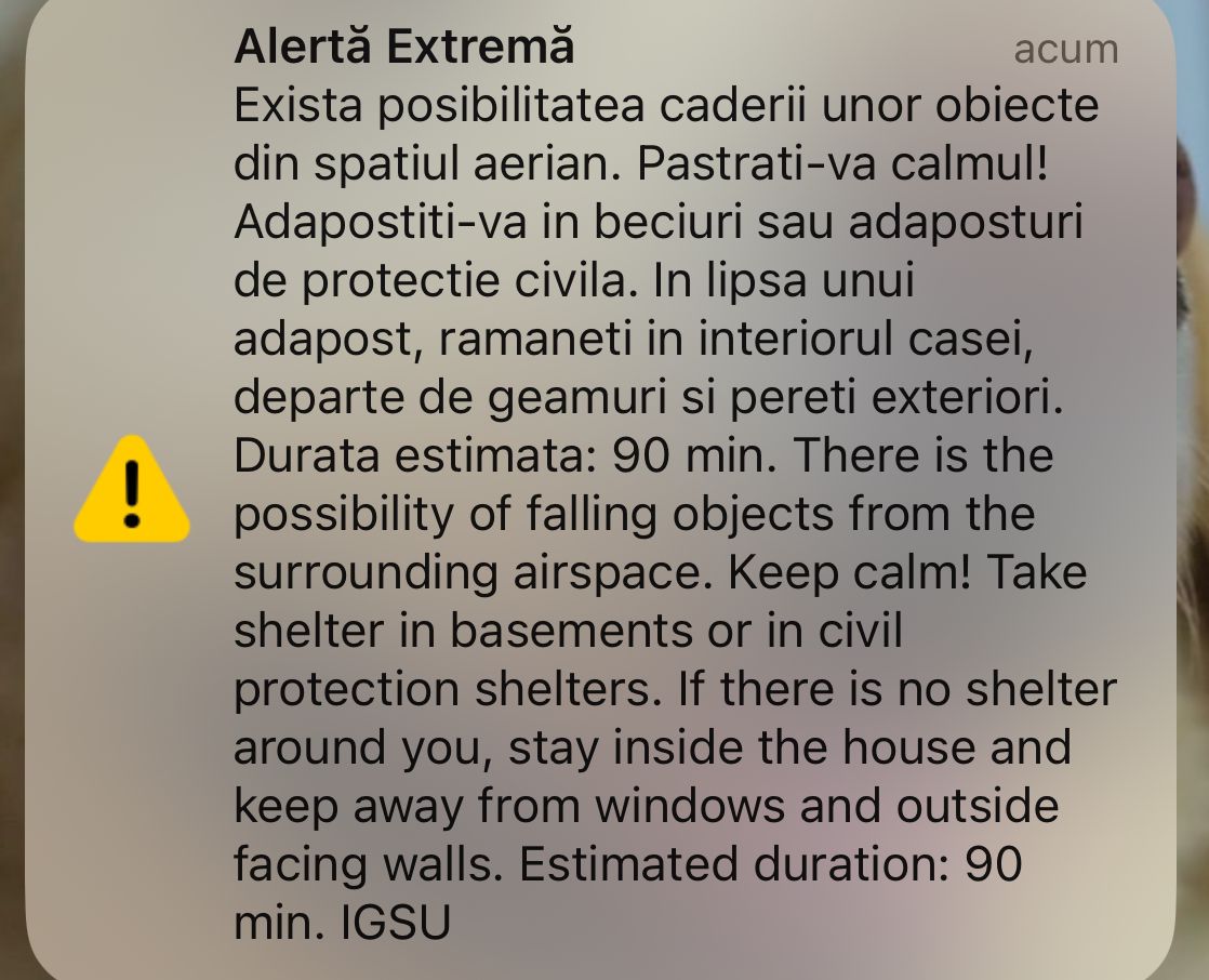 RO-Alert emis pentru nordul județului Tulcea! Posibil atac al Federației Ruse asupra Ucrainei